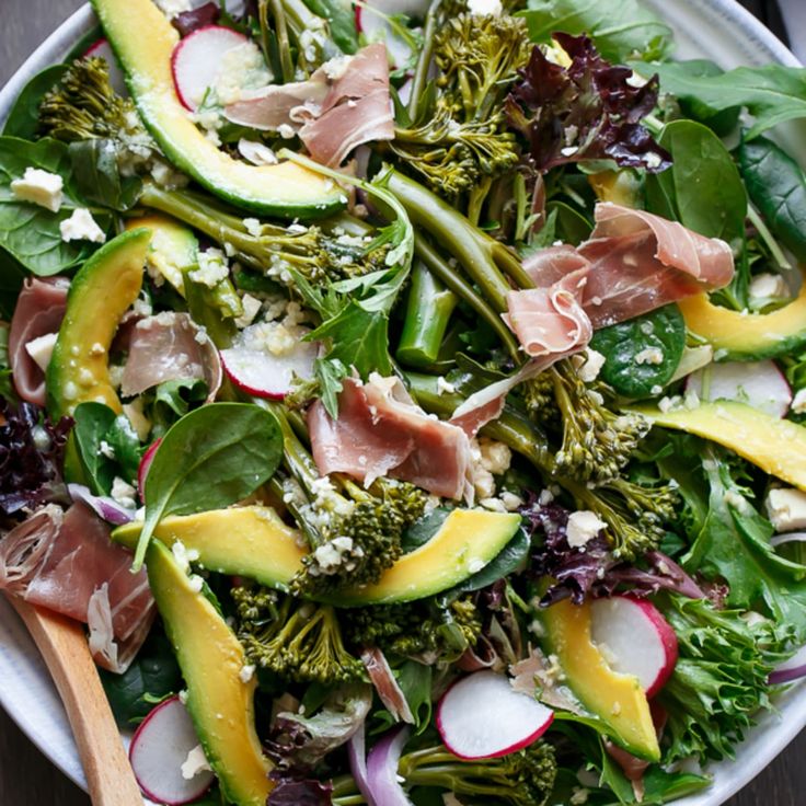 Whip Up This Easy Broccolini Prosciutto Feta Avocado Salad